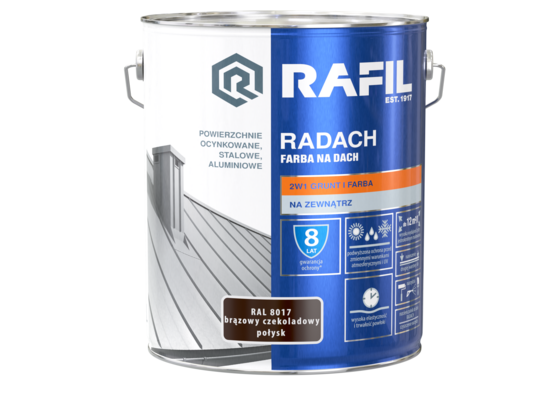 Farba na dach Radach połysk brązowy czekoladowy 10 l