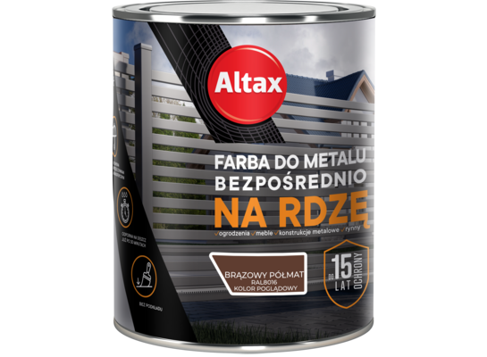 Farba do metalu 750 ml brąz półmat ALTAX