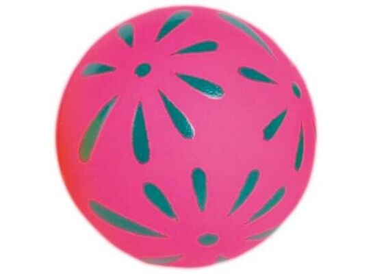 Piłka 57 mm kwiatki różowa