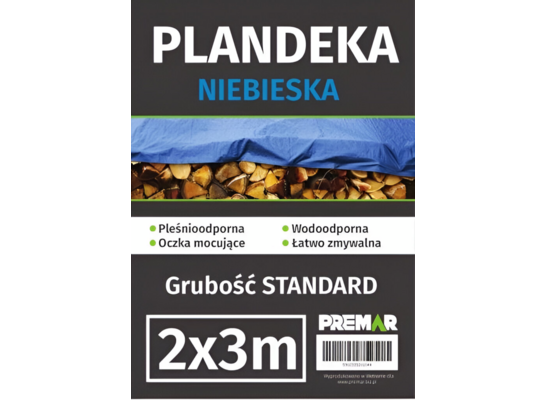 Plandeka 2 x 3 m niebieska PL