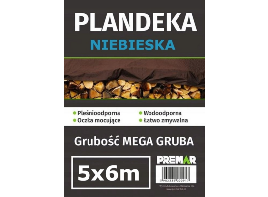 Plandeka 5 x 6 m niebieska