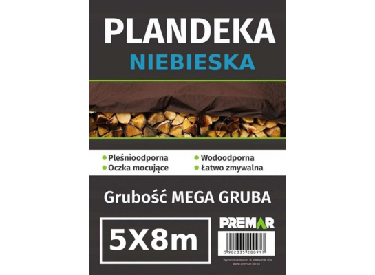 Plandeka 5 x 8 m niebieska PL