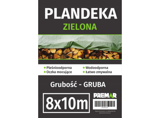 Plandeka 8 x 10 m gruba zielona