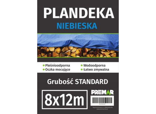 Plandeka 8 x 12 m niebieska