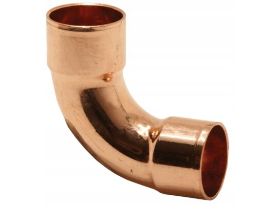 Łuk dwukielichowy 15 mm/90 miedziany