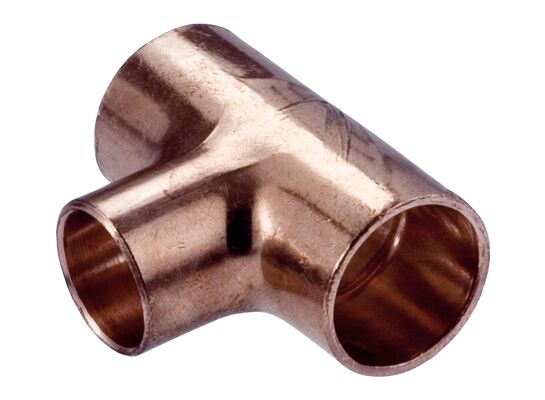 Trójnik 22 x 18 x 18 mm miedziany