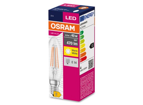 Żarówka LED VALUE CL B FIL 40 non-dim 4 W/827 E14