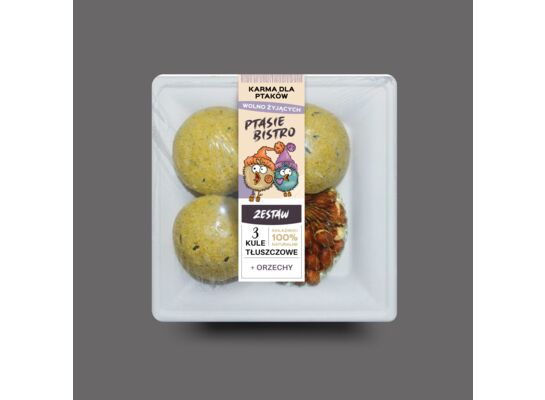 Zestaw 3 kule i orzechy dla ptaków 340 g