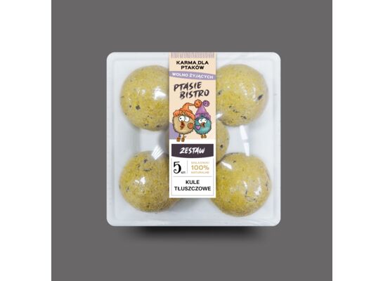 Kule tłuszczowr na tacce 450 g 5 szt.