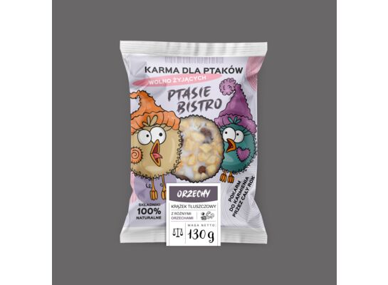 Krążek tłuszczowy z orzechami dla ptaków 130 g