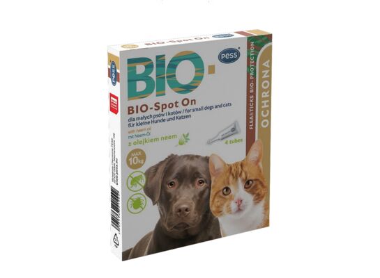 Olej neem Bio-spot on 4 x 1 g dla kotów i małych psów