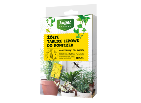 Żółte tablice lepowe do doniczek kwiaty domowe i balkonowe 10 sztuk