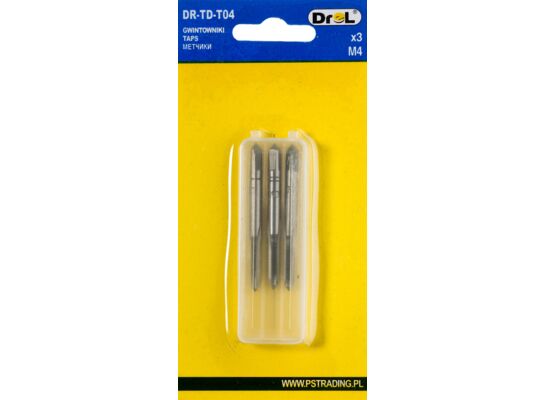 Gwintownik M 4 komplet 3 sztuki Drel