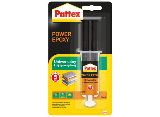 Klej epoksydowy POWER EPOXY Uniwersalny 5 min. Pattex
