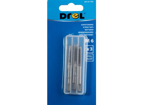 Gwintownik M 6 komplet 3 sztuki Drel
