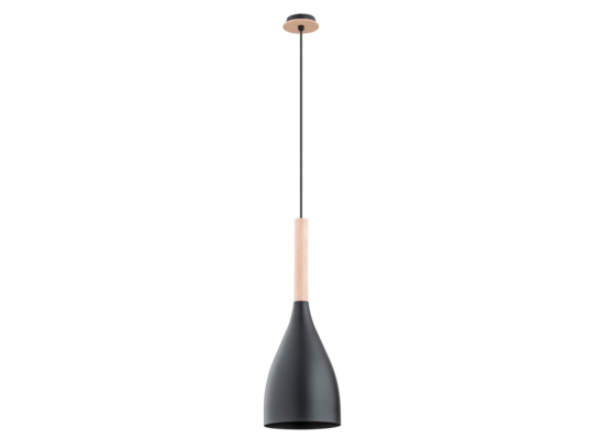 Lampa wisząca Juice E27 1 x 60 W czarny, jasne drewno