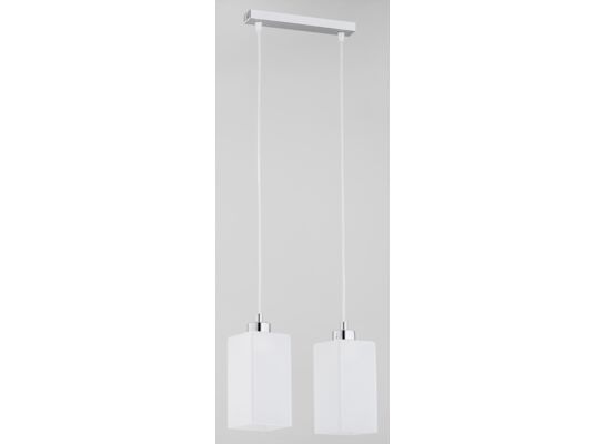 Lampa wisząca Ice E27 2 x 60 W biały, chrom