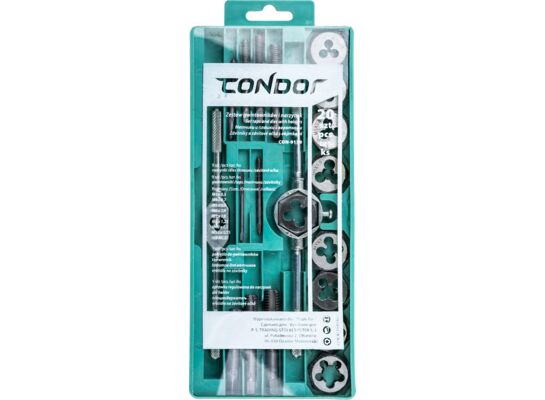 Gwintowniki i narzynki z oprawkami M3 - M12 zestaw 20 sztuk Condor