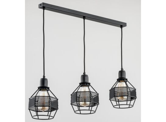 Lampa wisząca Blister E27 3 x 60 W czarny