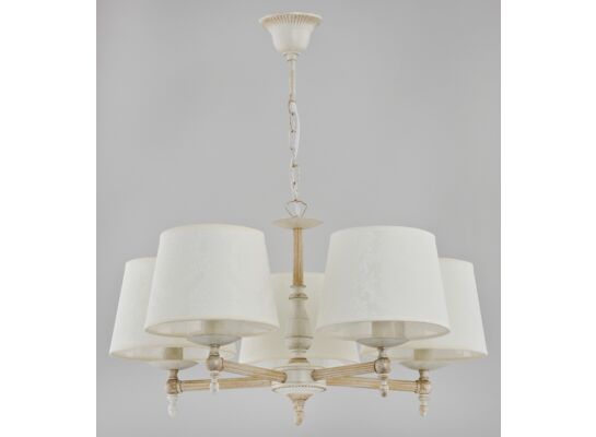 Lampa wisząca Roksana E14 5 x 40 W biały, złoty