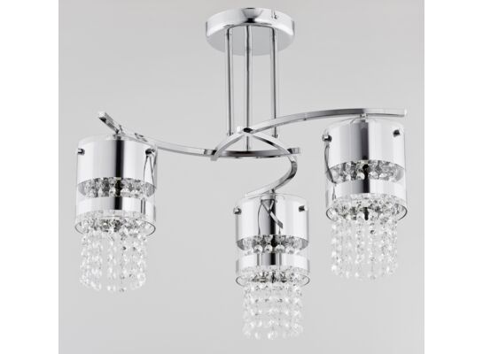 Lampa wisząca Bruoria E27 3 x 60 W grafitowy, chrom