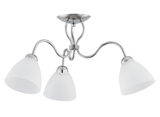 Lampa wisząca Ariel E27 3 x 60 W biały, chrom