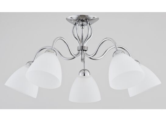 Lampa wisząca Ariel E27 5 x 60 W biały, chrom