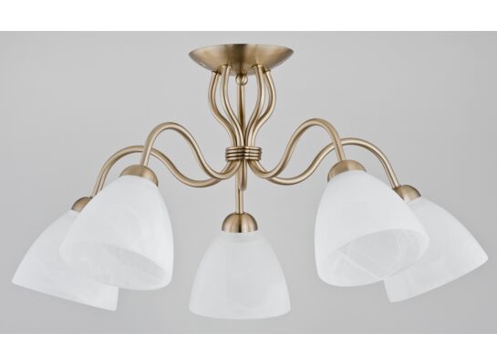 Lampa wisząca Ariel E27 5 x 60 W biały, złoty