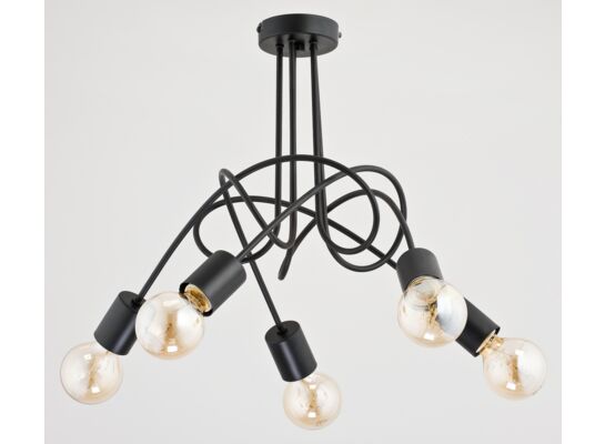 Lampa wisząca Tango E27 5 x 60 W czarny
