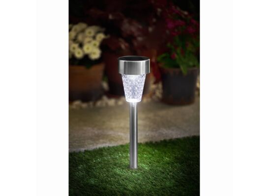 Zestaw lamp solarnych LED srebrnych 36,5 cm 4 sztuki