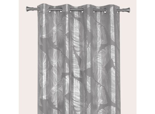 Zasłona z kółkami Vanua 140 x 260 cm szara