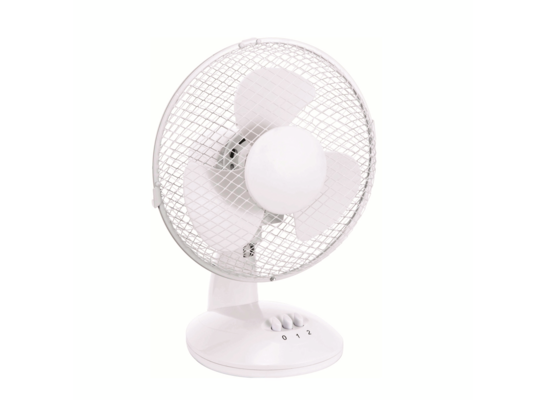 Wentylator biurkowy 23 cm 25 W biały