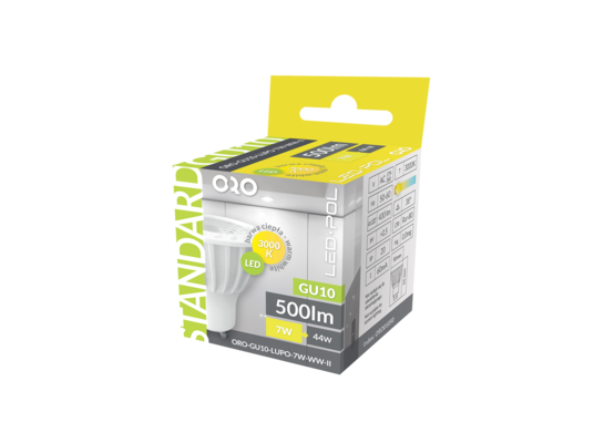 Żarówka LED ORO-GU10-LUPO-7W-WW-II
