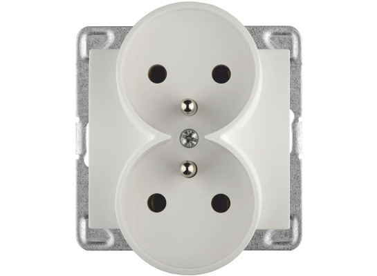 Gniazdo pdwójne z/u GP-2DZ/m bez ramki SIGMA (biały)