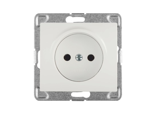 Gniazdo pojedyncze b/u GP-1D/m bez ramki SIGMA (biały)