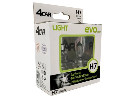 Zestaw żarówek samochodowych H7 12 V 55 W EVO 4CAR