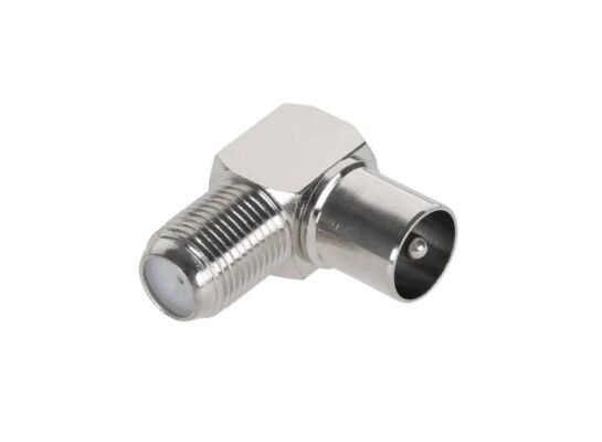 Złącze kątowe wtyk antenowy - gniazdo F