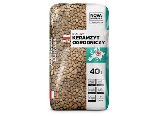 Keramzyt ogrodniczy 8-20 mm 40 l brązowy