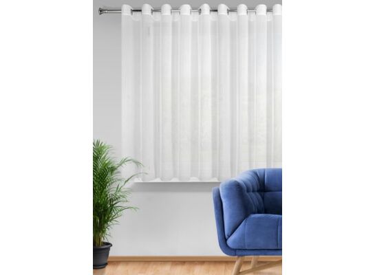 Firana na przelotkach REBECCA 350 x 160 cm biała