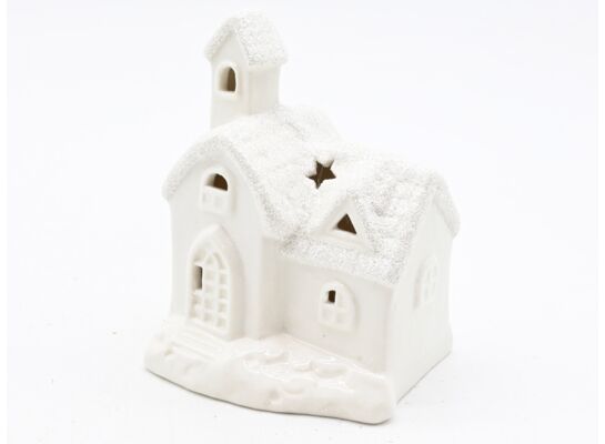 Kominek ceramiczny BN LED 11 cm biały