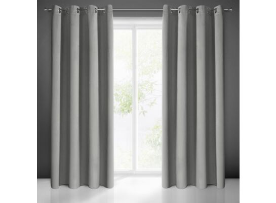 Zasłona na przelotkach LOGAN 135 x 250 cm srebrna