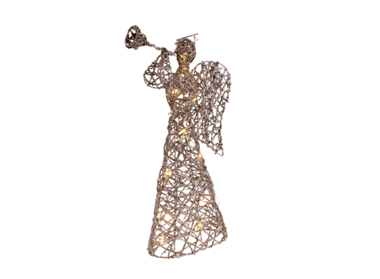 Anioł LED 23 x 10 x 50 cm złoty