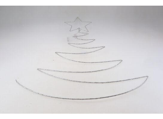 Choinka LED 50 lampek srebrna