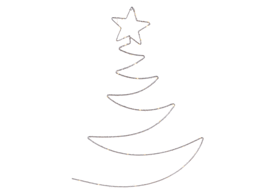 Choinka LED 35 lampek srebrna