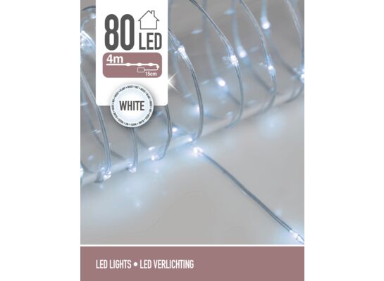 Łańcuch świetlny 80 LED 395 cm zimne białe