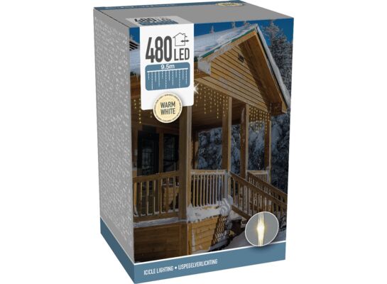 Kurtyna Soft Wire 9,5 m 480 LED ciepłe białe