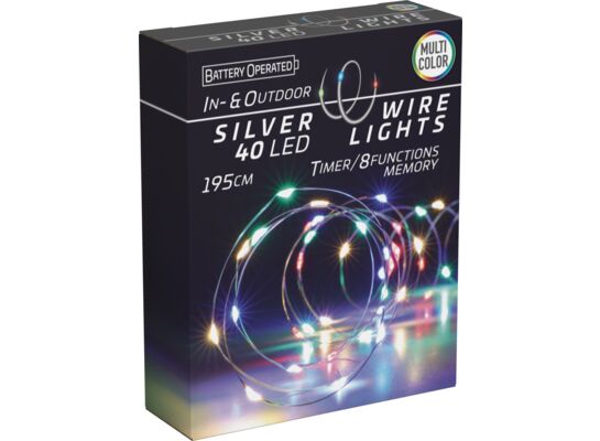 Łańcuszek 40 micro LED 195 cm multikolor