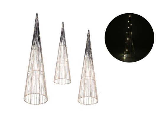 Choinka LED złoto-czarna