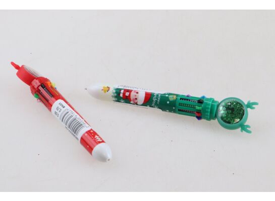 Długopis świąteczny 16 cm kolorowy