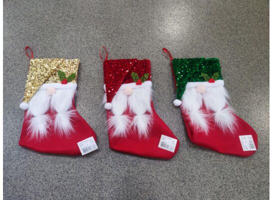 Skarpeta świąteczna 18 x 38 cm czerwona